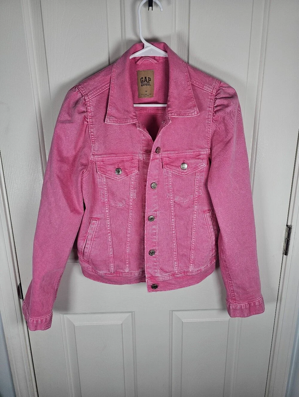 Gap × Barbie Adult Puff Sleeve Icon Denim Jacket Size M